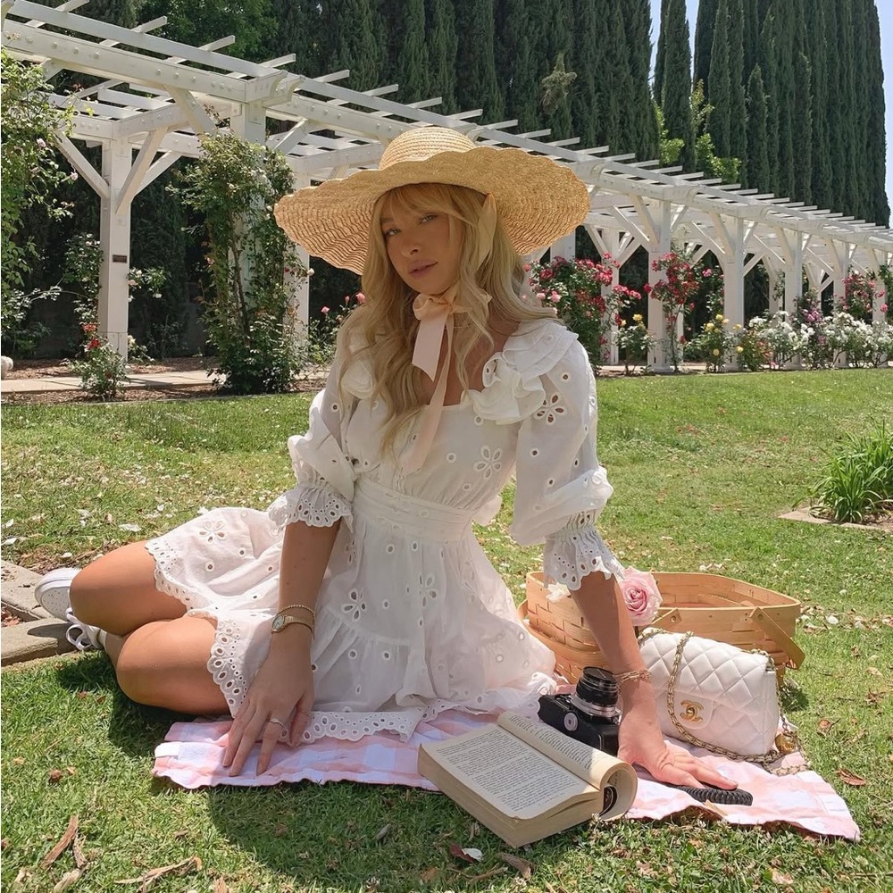 For Love & Lemons Serena Mini Dress White - Picture 2 of 8